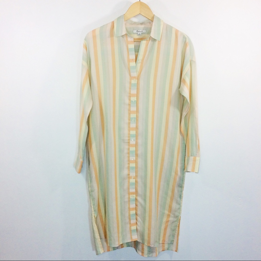 Madewell Tunic Shirtdress Rainbow Stripe XS - Picture 4 of 13